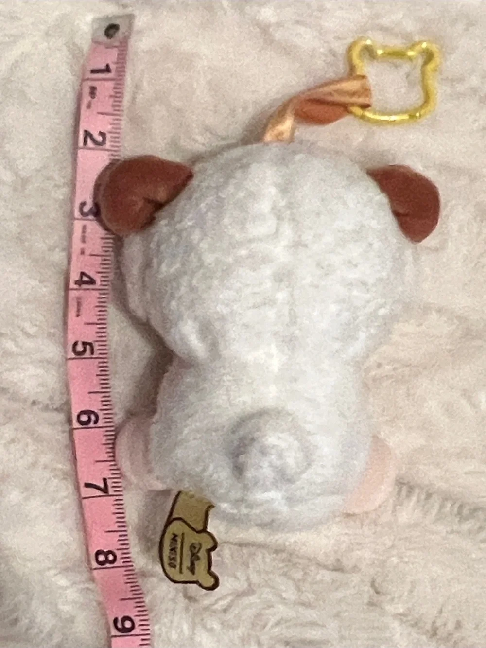 MINISO Disney Winnie the Pooh Naughty Party Sheep Plush Face Keychain